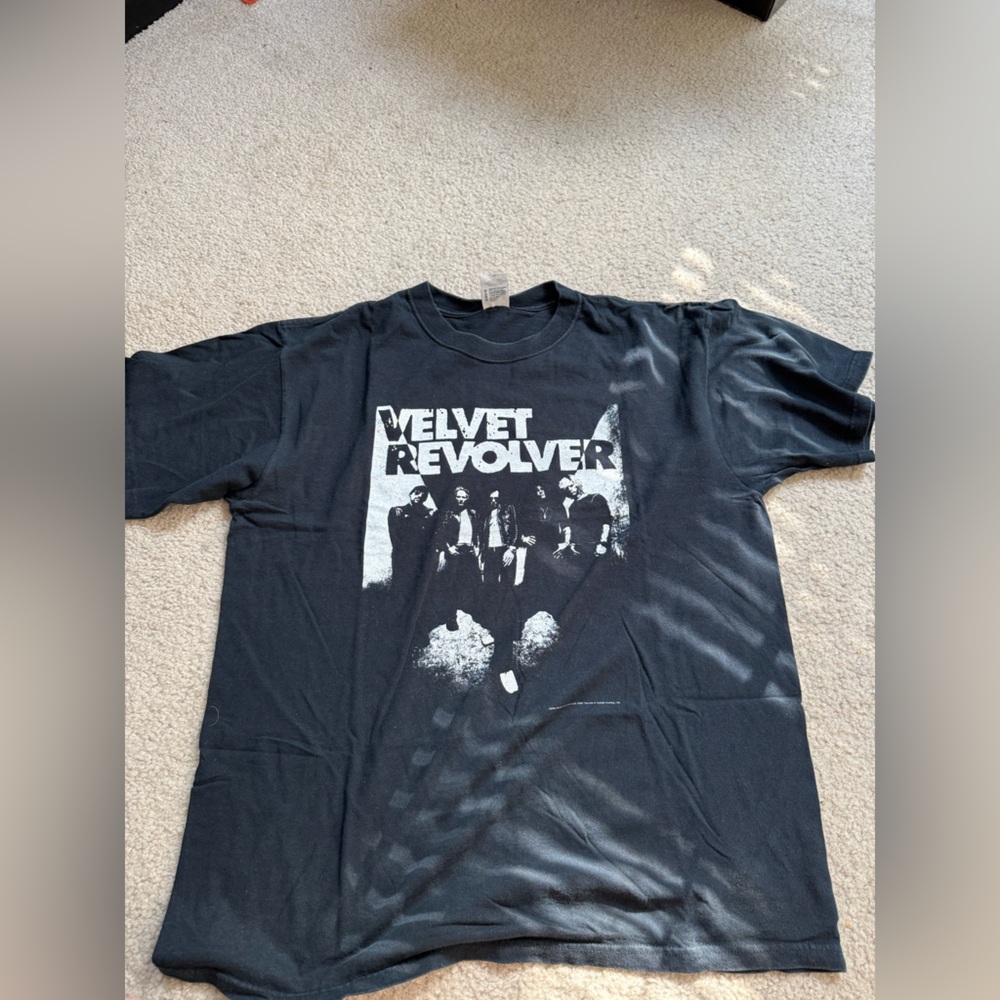 Velvet Revolver Large Vintage Black and White Graphic Tee